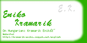 eniko kramarik business card